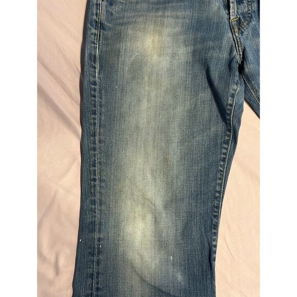 Vintage Lucky Brand Jeans Size 32 90’s Blue Fade Dungarees Cloverleaf Made USA - Picture 9 of 12